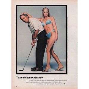 Ben Julie Crenshaw sexy bikini long legs high heels golf print ad Poster pinup